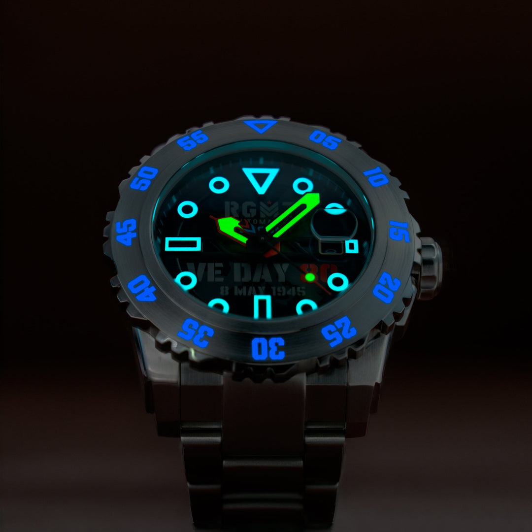 OHIO AUTOMATIC VE-DAY 80TH LIMITED EDITION BLACK / STAINLESS STEEL | Black Dial