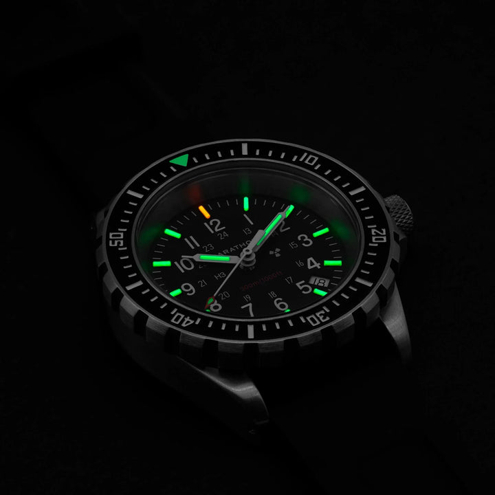 Divers Quartz Black NGM/Steel Bracelet Matte Black Dial