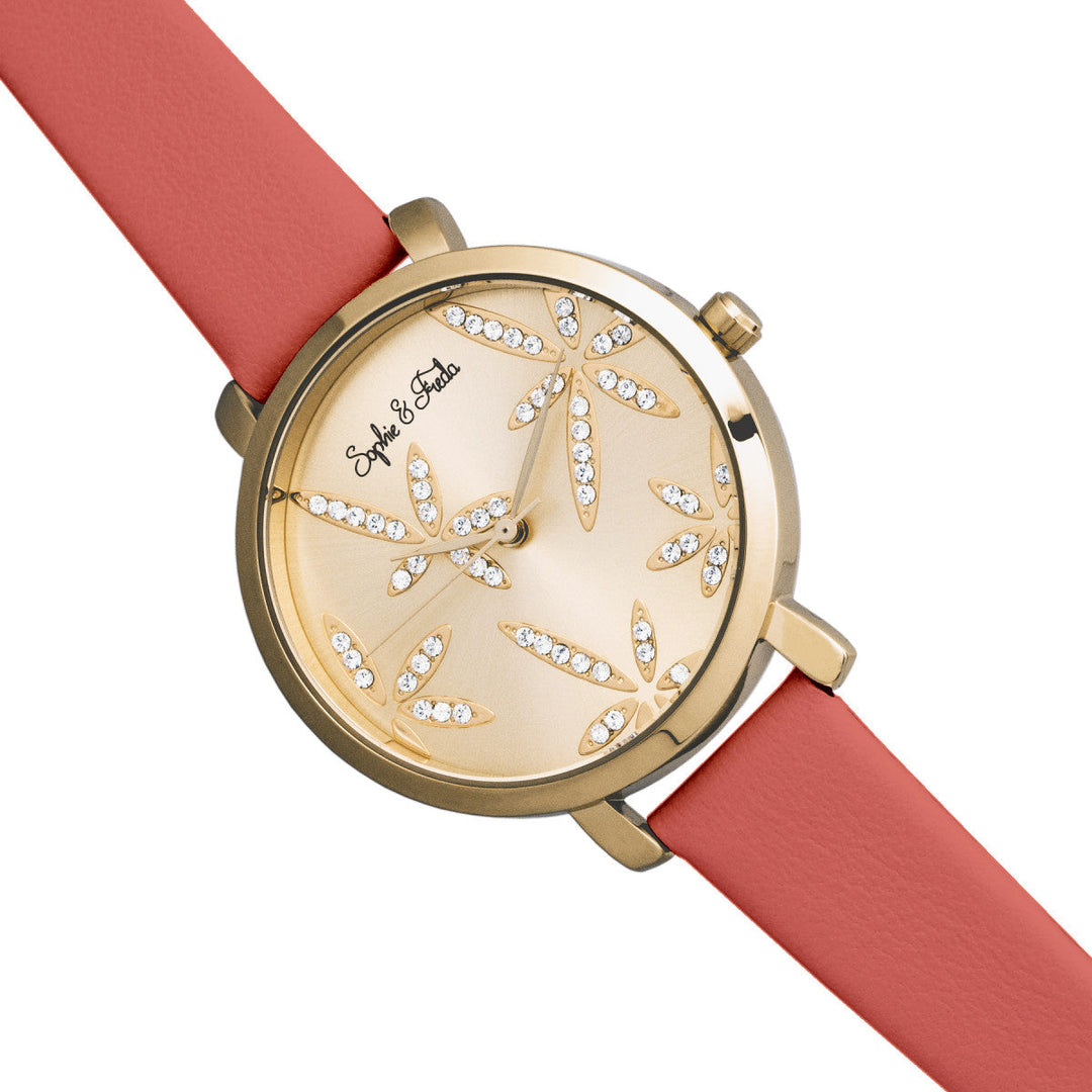 Key West w/ Swarovski Crystals Gold/Dark Pink