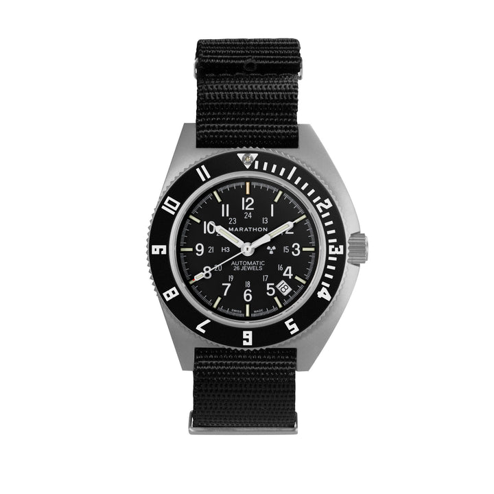 NAV, DATE, AUTO, SAPH, NGM, COL: SS/BKPS DS NYLON 11" AUTO SSNAV With Date on DE