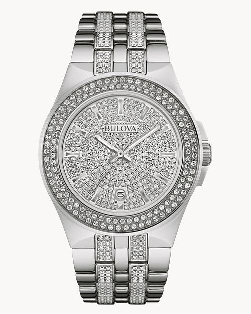 Crystal 40mm / Crystal Pave / Silver | Crystal Pave Dial