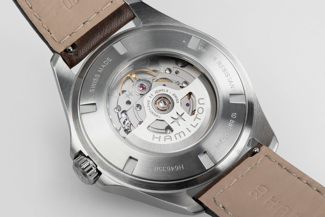 Khaki Aviation Pilot Day Date Auto Dark Brown / Leather