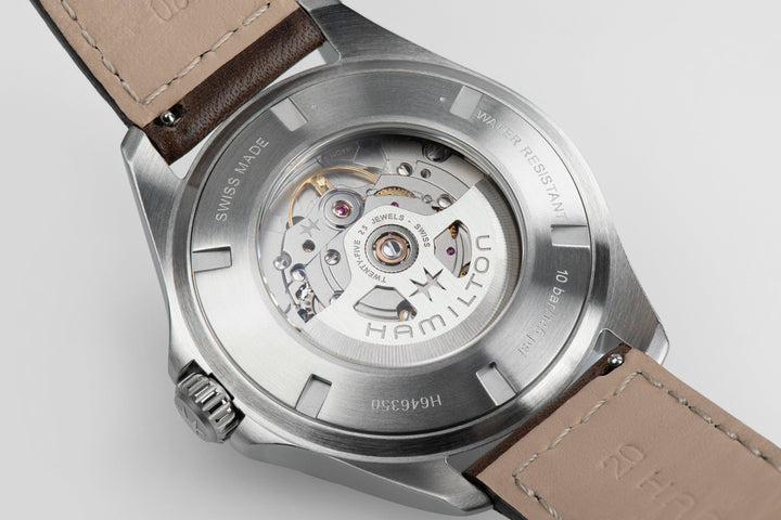 Khaki Aviation Pilot Day Date Auto Dark Brown / Leather