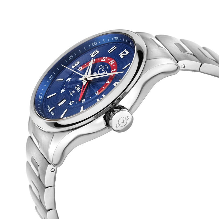 Giromondo GV2 by Gevril Swiss Made GMT bracelet Watch blue | Blue Dial