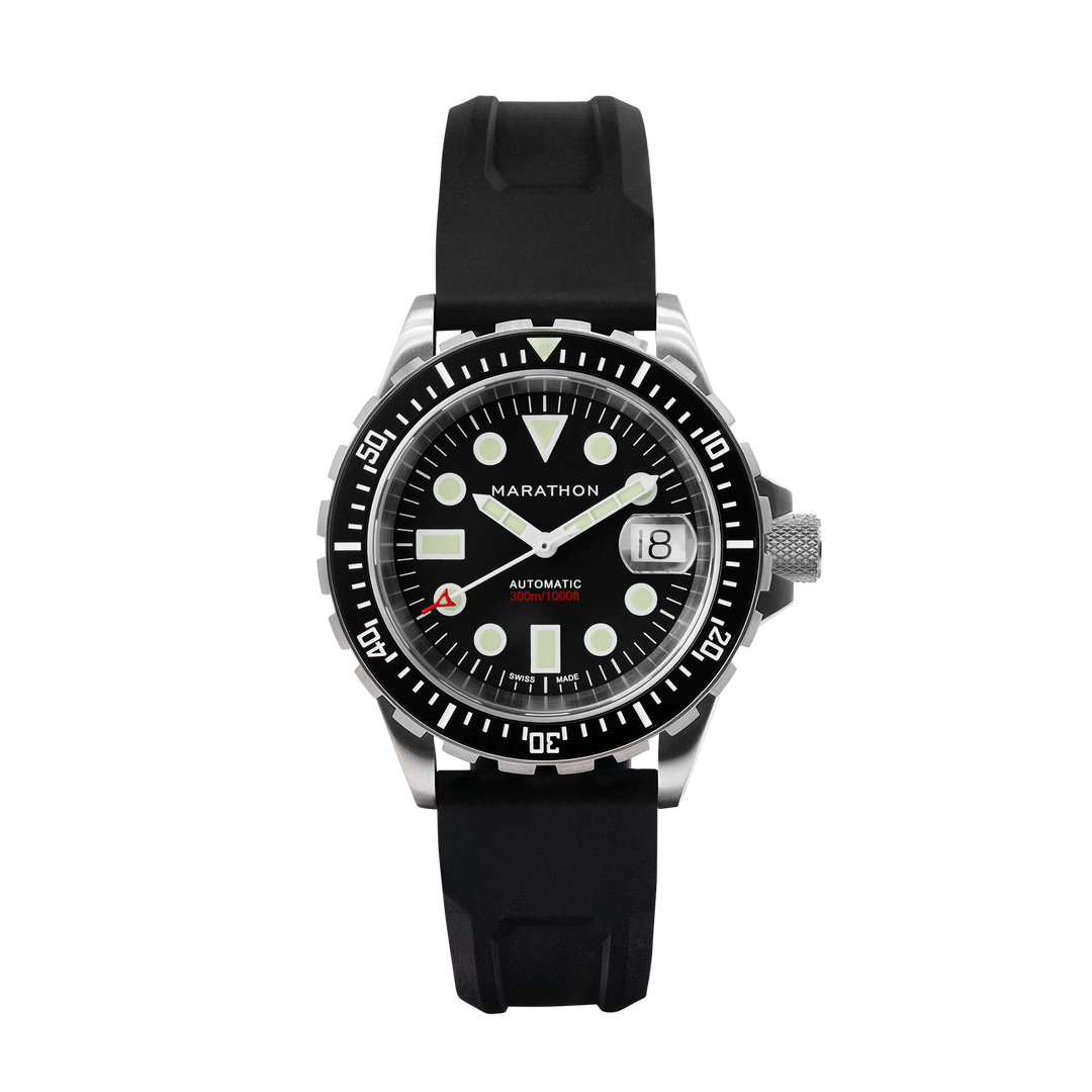 41mm OSAR-D Type I - Diver's Automatic 41mm OSAR-D ON RUBBER STRAP | Black Dial