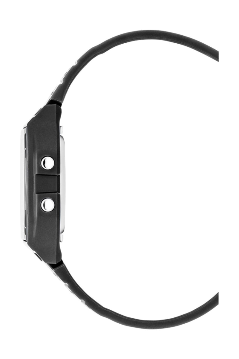 Gridline Digital Black Dial / Black Silicone Strap Black Dial