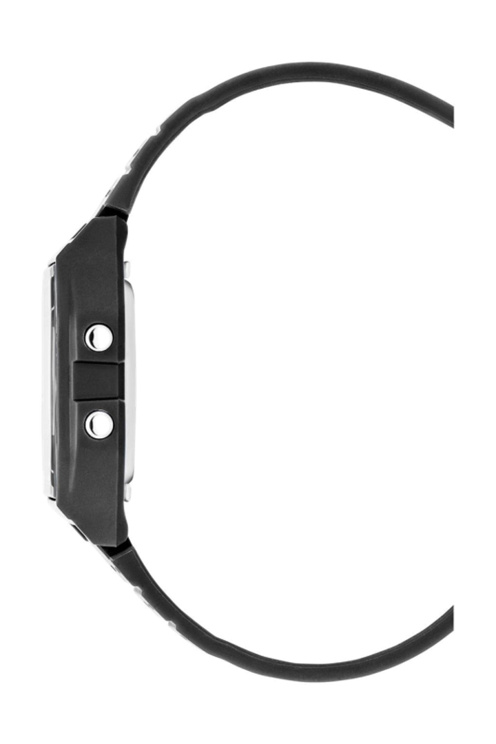 Gridline Digital Black Dial / Black Silicone Strap Black Dial
