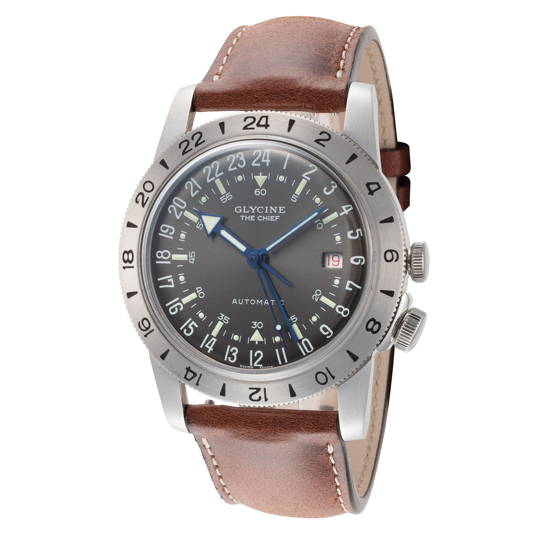 Airman Vintage Purist 40mm / Grey / Brown Grey Dial