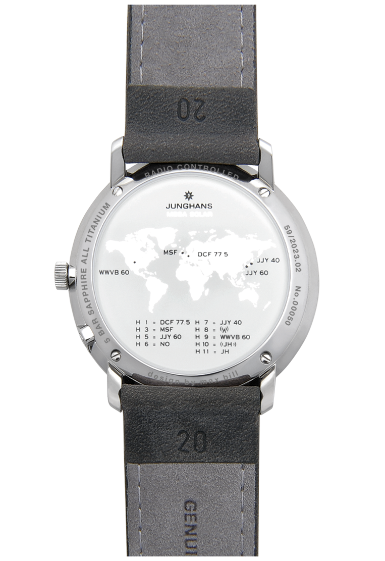 Max Bill Mega Solar Gray Dial / Gray Leather Strap Gray Dial