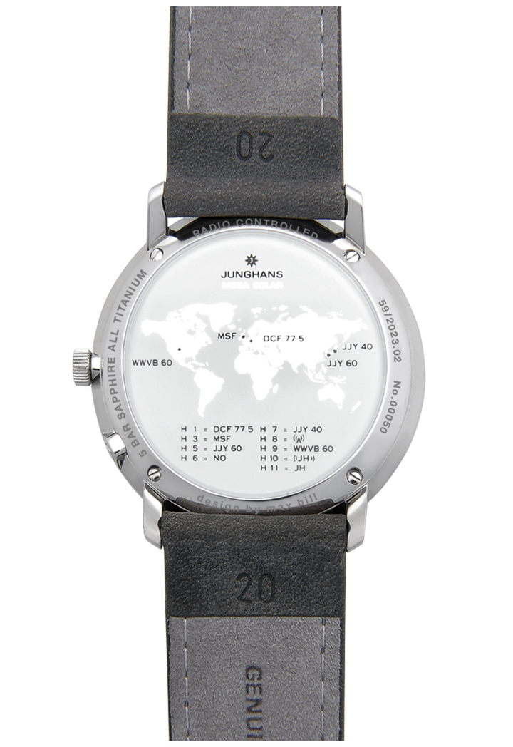 Max Bill Mega Solar Gray Dial / Gray Leather Strap Gray Dial