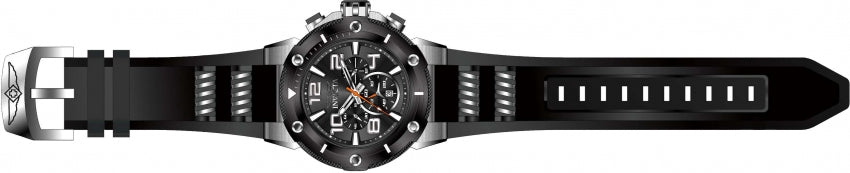 Speedway Chronograph Black Dial / Two-Tone Black / Silver Silicone And Stainless
