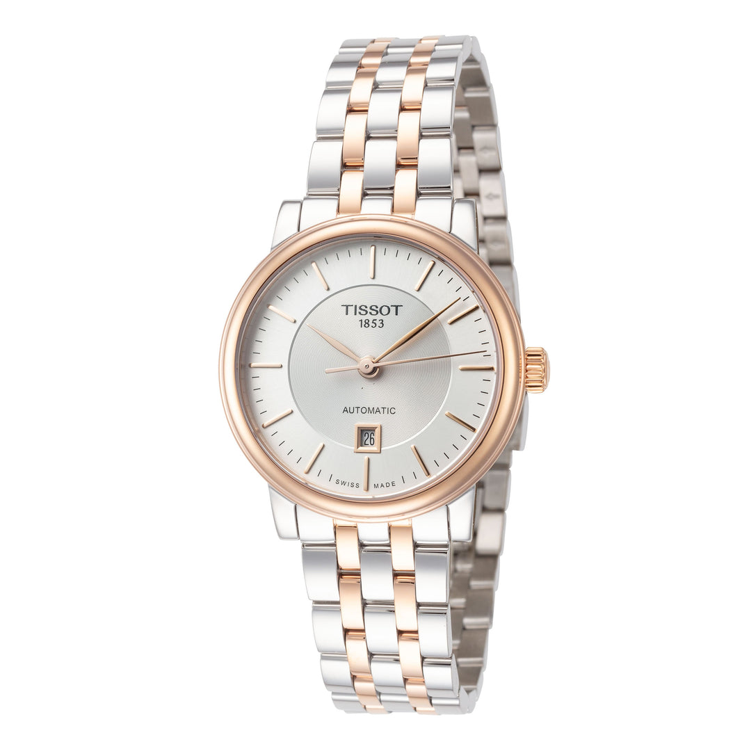 Carson 30mm / Silver / Silver and Rose Gold Silver Dial