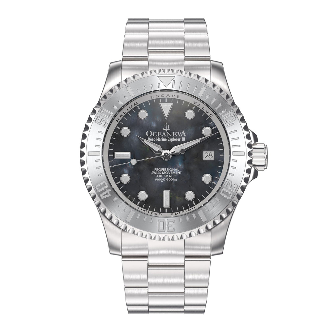 Deep Marine Explorer III Stainless Steel Gun Metal Gray Beze|Gray Dial Watch