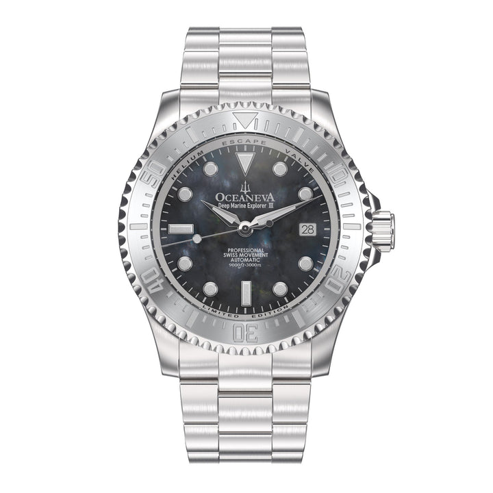 Deep Marine Explorer III Stainless Steel Gun Metal Gray Beze|Gray Dial Watch
