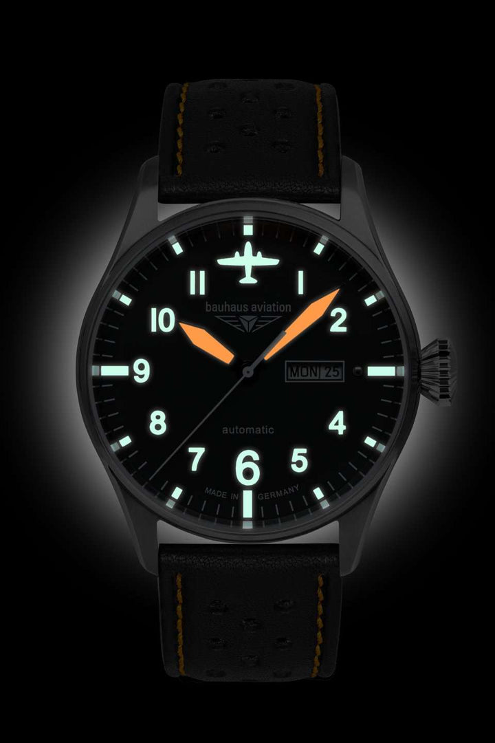 Aviation Tornado Black Dial with Orange | Black Dial