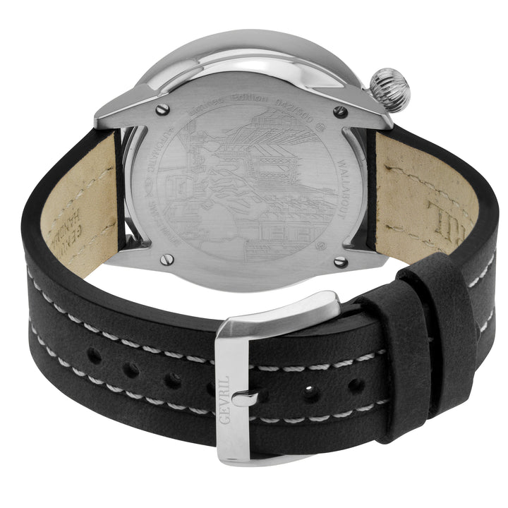 Wallabout Swiss Made Automatic Solar compass silver Black | Silver Dial