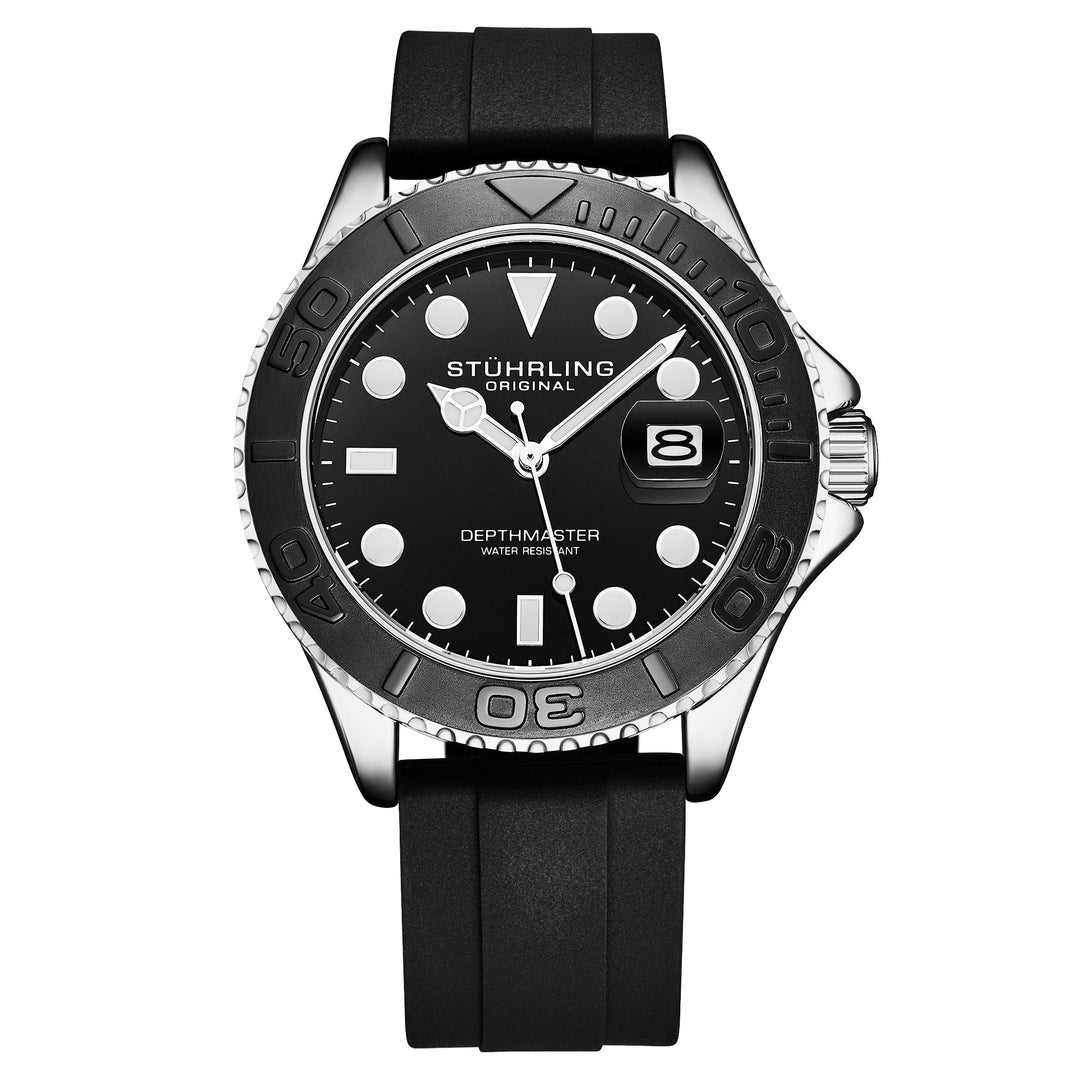 Depthmaster 4072 Black Brass Dial/ Black Silicone Strap | Black Dial