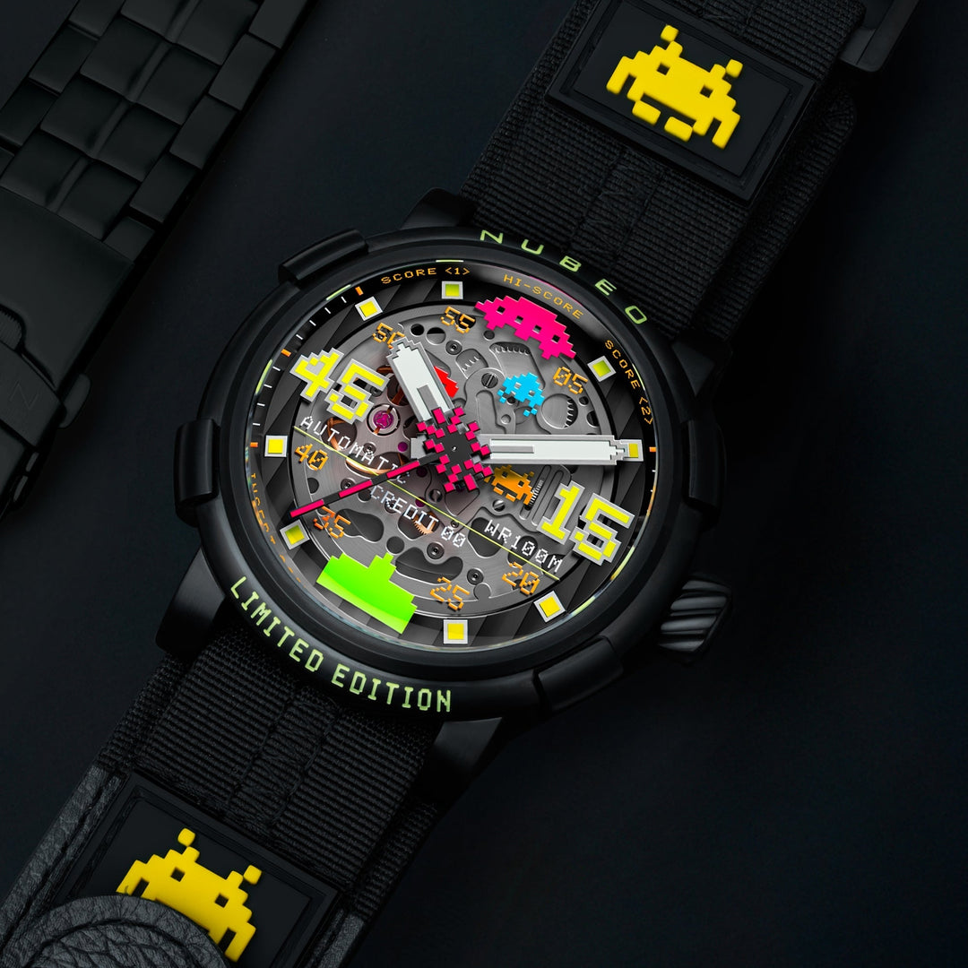 Orion Automatic Space Invaders Limited Edition Black / Stainless Steel | Black D
