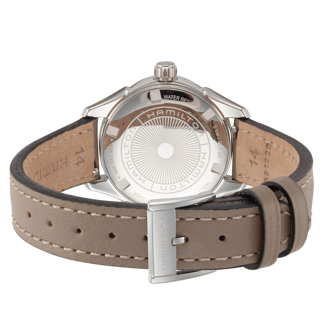 Jazzmaster 30 mm / Silver / Brown Silver Dial