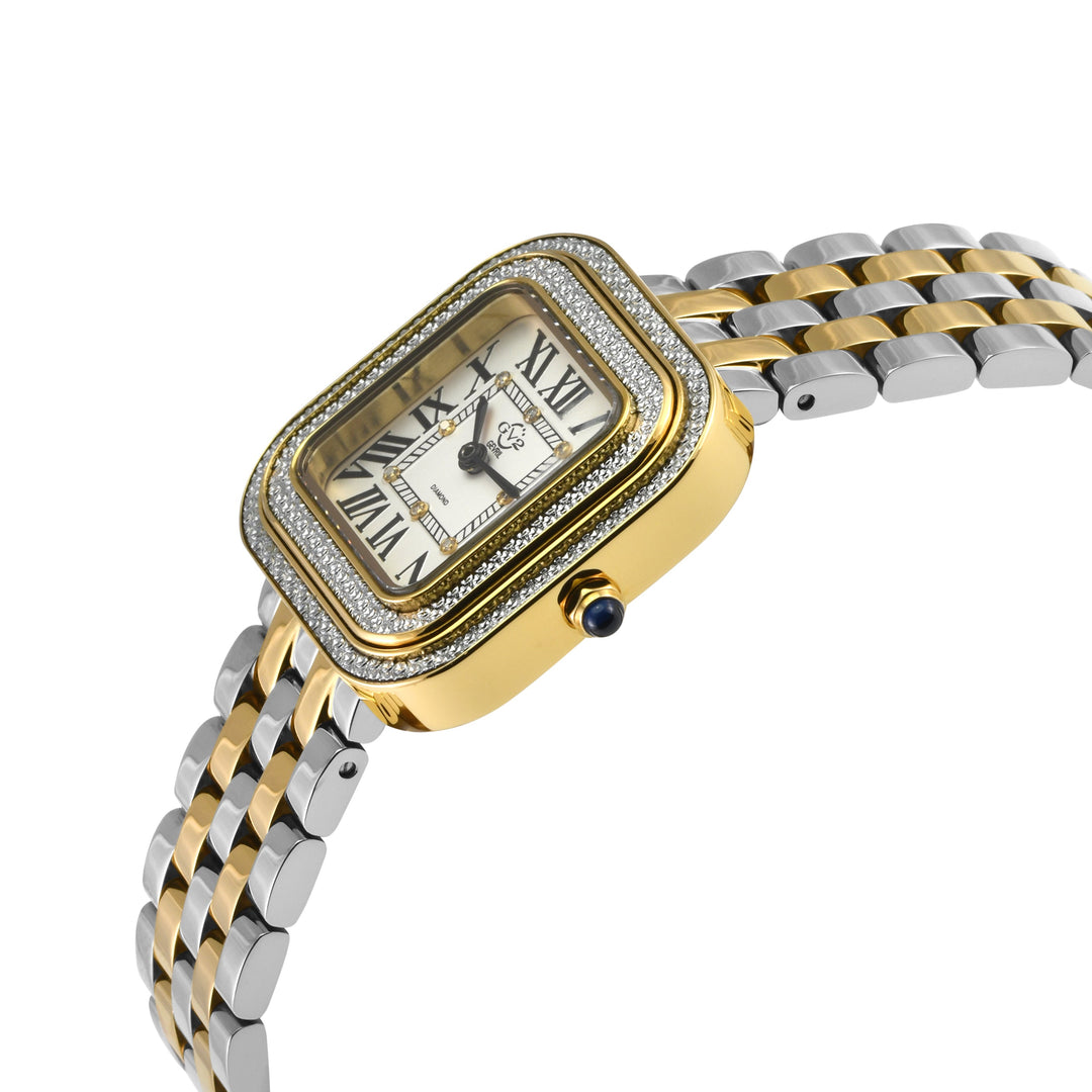 Bellagio GV2 Women's Diamond Swiss Quartz Watch, Silver/White dial 8 Diamonds, B