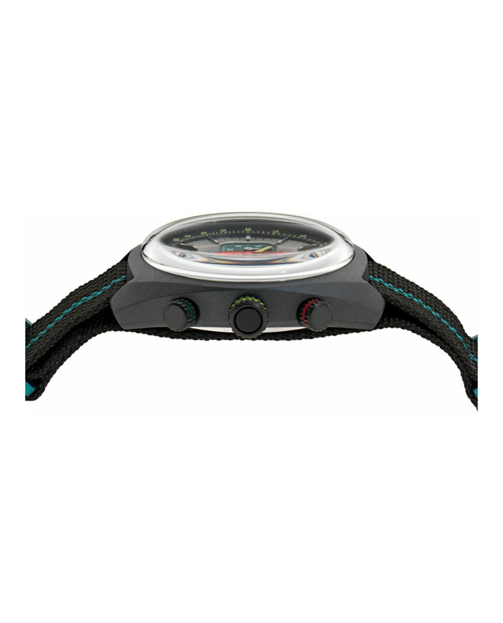DWF Black IP/Black Nato Strap White Dial