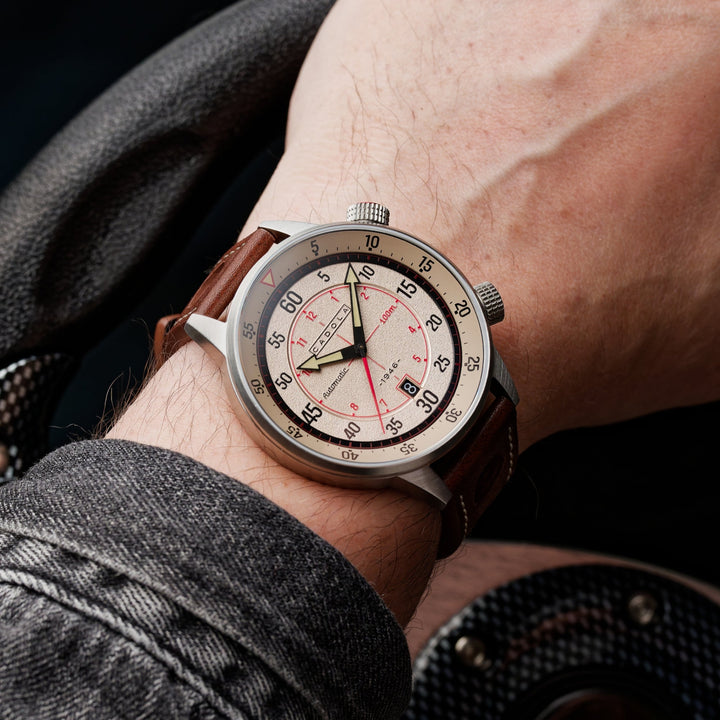 Rally Timer Automatic Khaki / Leather | Khaki Dial