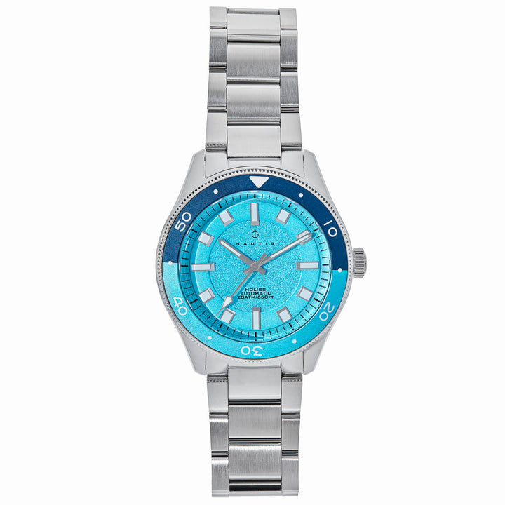 Holiss Automatic Diver Navy/Light Blue | Light Blue Dial