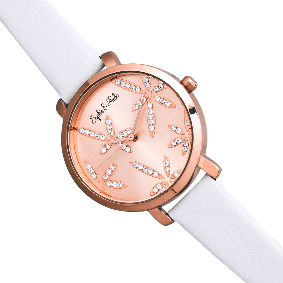 Key West w/ Swarovski Crystals Rose Gold/White
