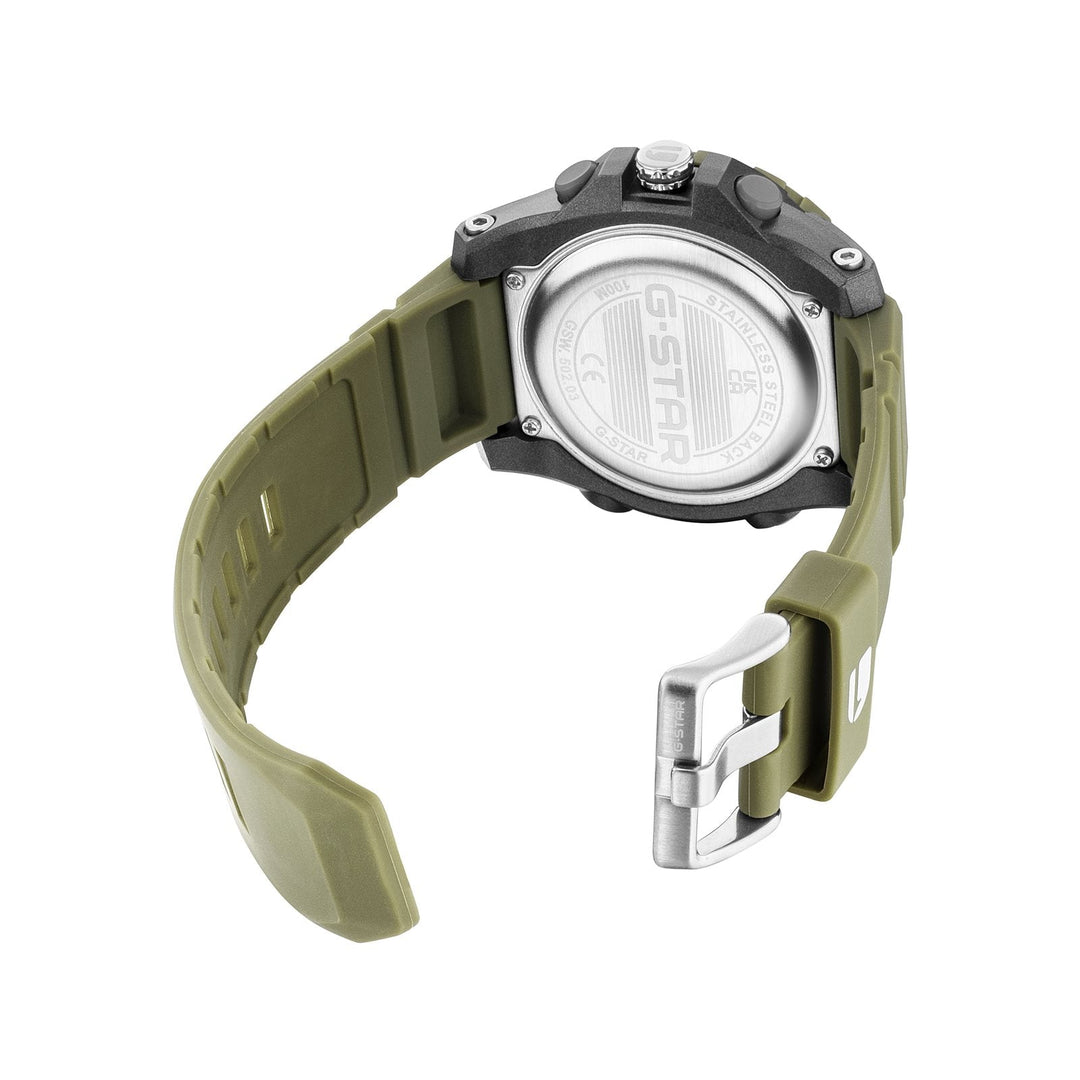 Ops01 Ana-Digi Gray Dial / Olive Green Silicone Strap Gray Dial