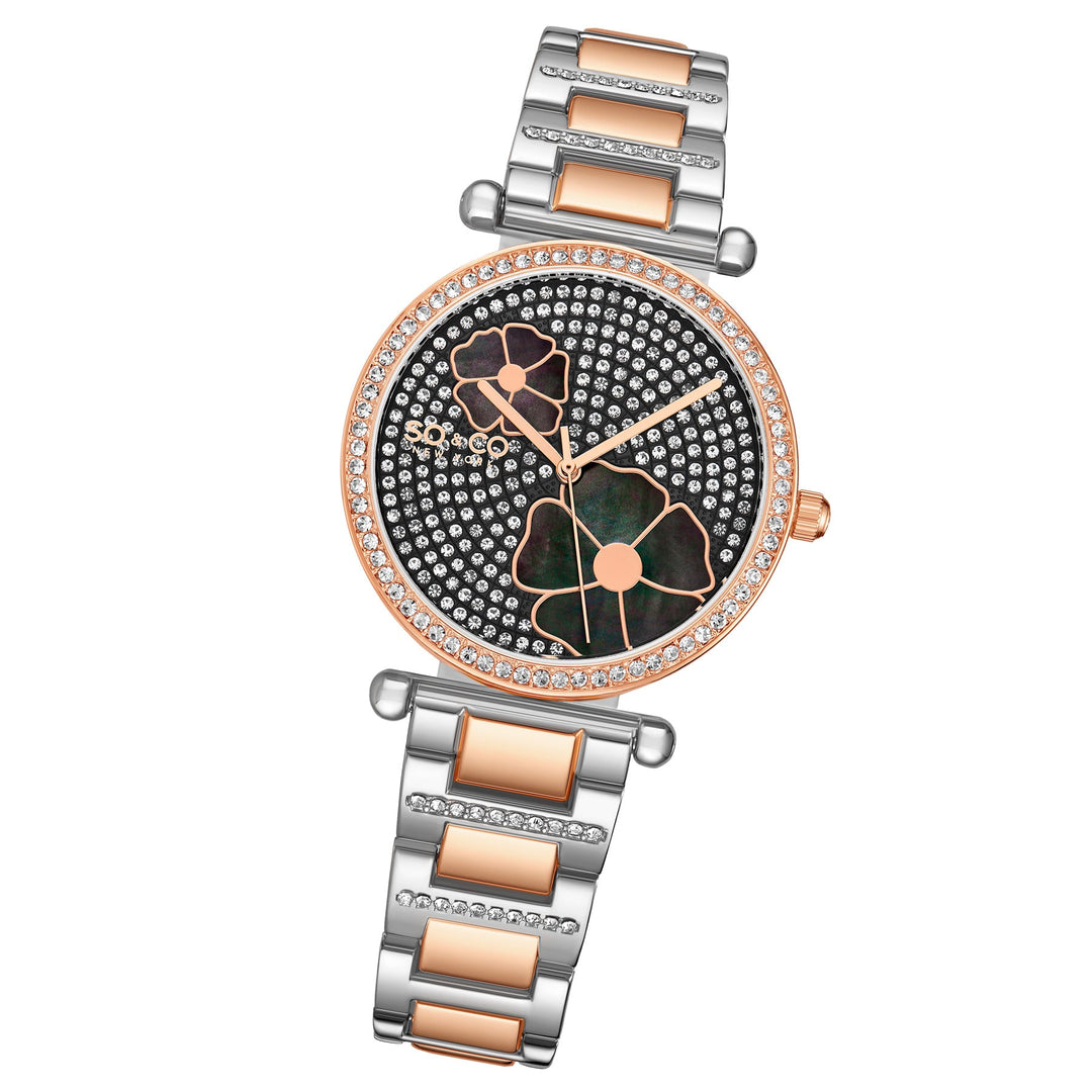 Madison-5582.3 Rose Gold/Stainless Steel | Black Dial