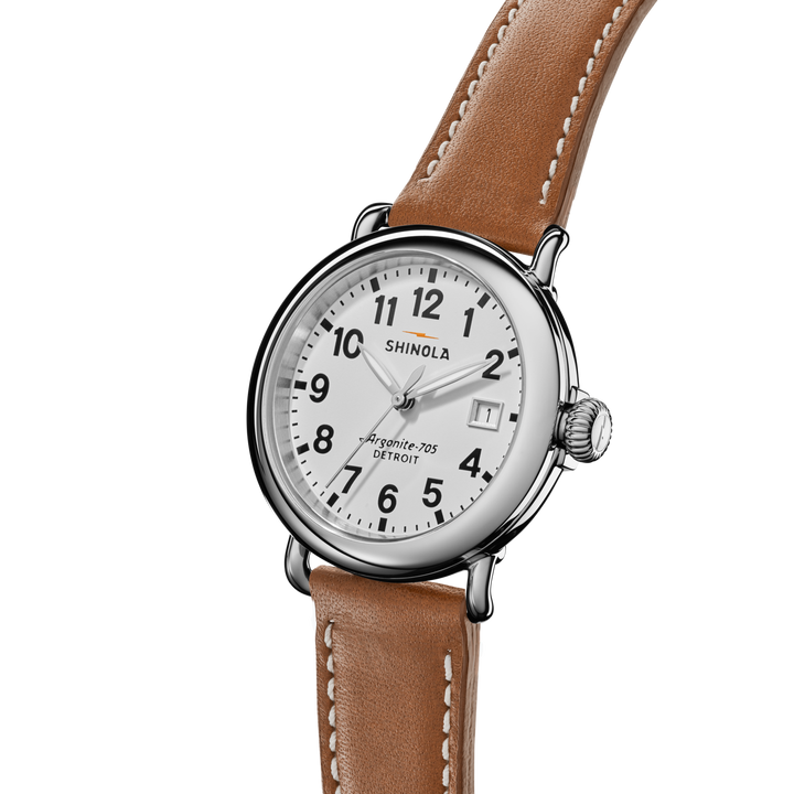 Runwell Watch White Dial / Tan Leather Strap White Dial