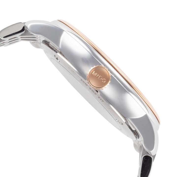Baroncelli 40mm / White / Silver and Rose Gold | White Dial