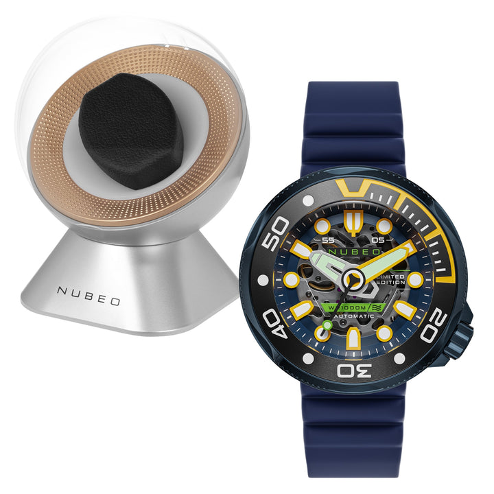 Ventana Skeleton Automatic Limited Edition Set Blue / Silicone | Blue Dial