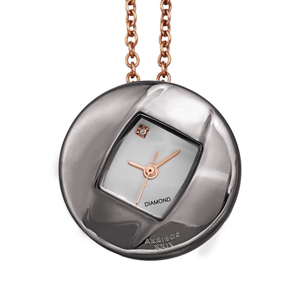 Casual-AK1053GN Rose Gold/Stainless Steel | White Dial