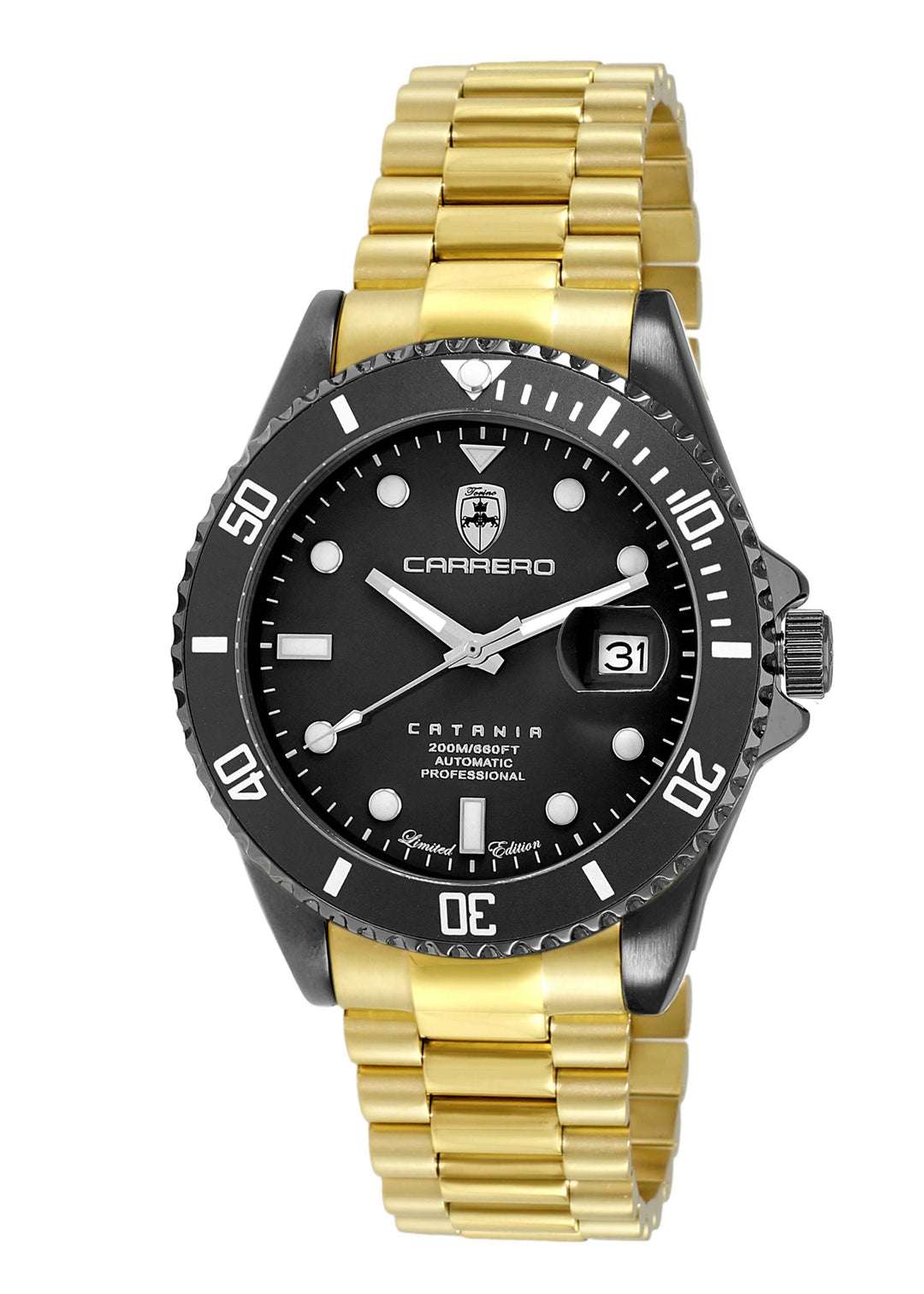 CATANIA -PD IP-BLACK / GOLDTONE Black Dial