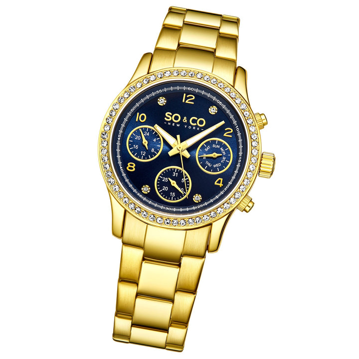 Madison-5567.3 Gold/Stainless Steel | Blue Dial