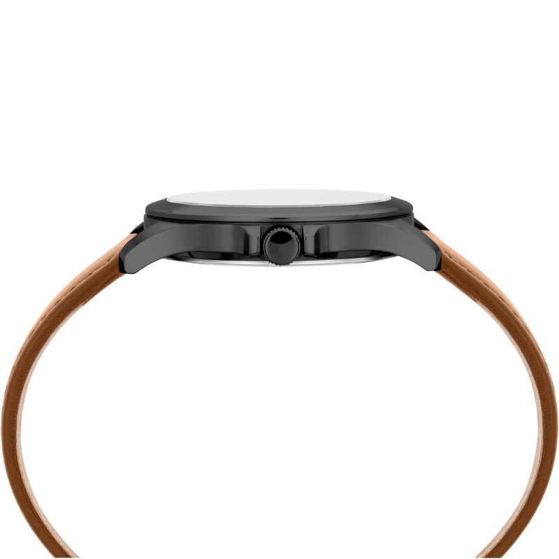 Alpha I Black dial, brown leather Black Dial