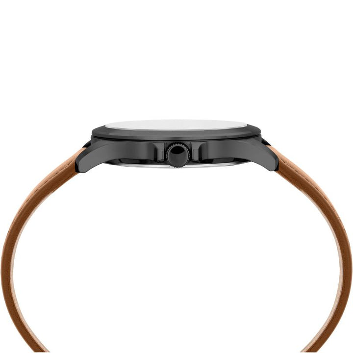 Alpha I Black dial, brown leather Black Dial