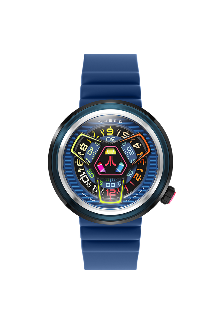 Ventana Automatic Atari Retro Gamer Limited Edition Blue / Rubber Strap | Blue D