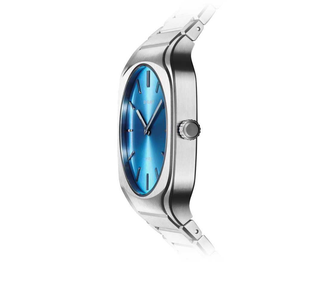 Square Blue dial / Silver Stainless Steel Bracelet Blue Dial