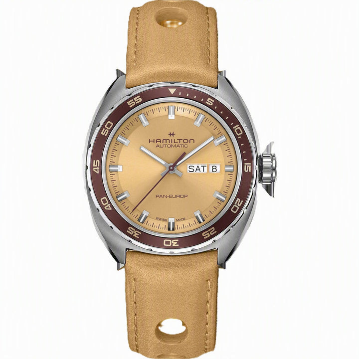 American Classic Beige dial / Beige Leather Strap Beige Dial