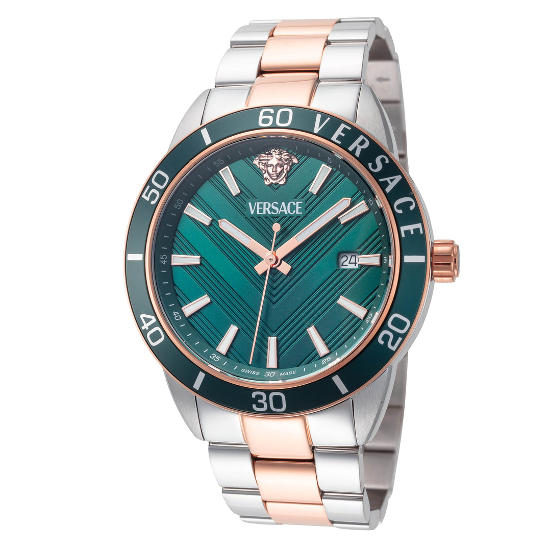 Greca Urban 43mm / Green / Silver and Rose Gold | Green Dial
