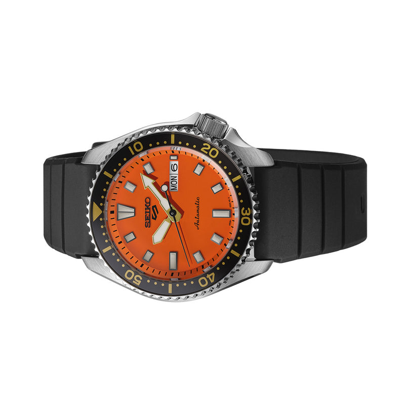 5 Sports SKX Orange Dial / Black Silicone Strap Orange Dial