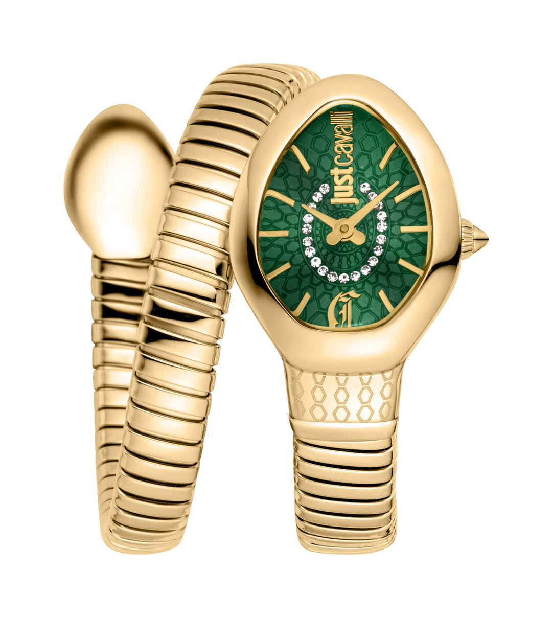 Just Cavalli 22mm / Gold / Dark Green | Dark Green Dial