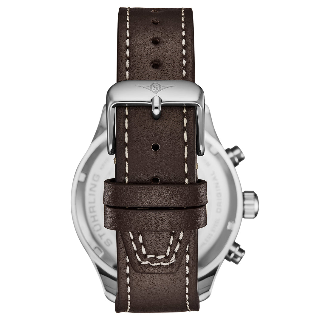 Navigator Chrono Forest Green Sunray Dial/Brown Leather Strap | Green Dial