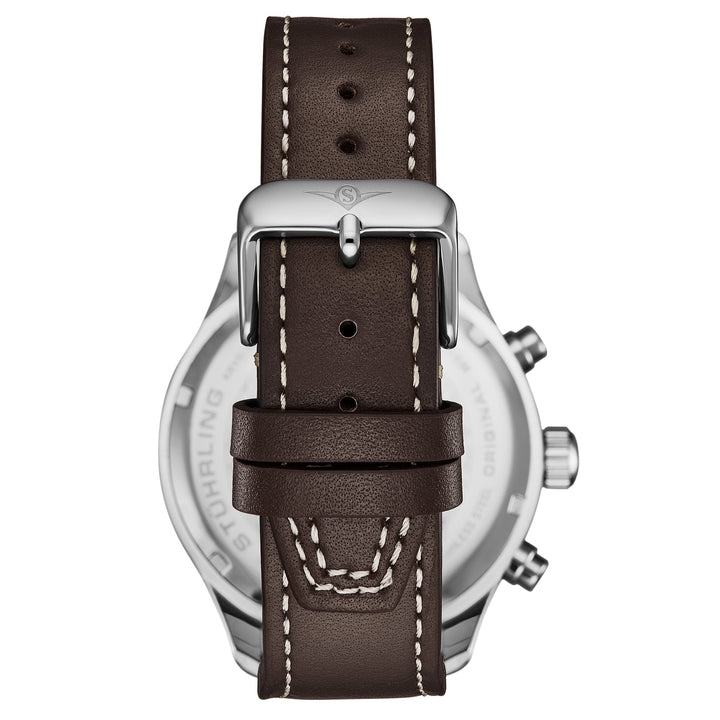 Navigator Chrono Forest Green Sunray Dial/Brown Leather Strap | Green Dial