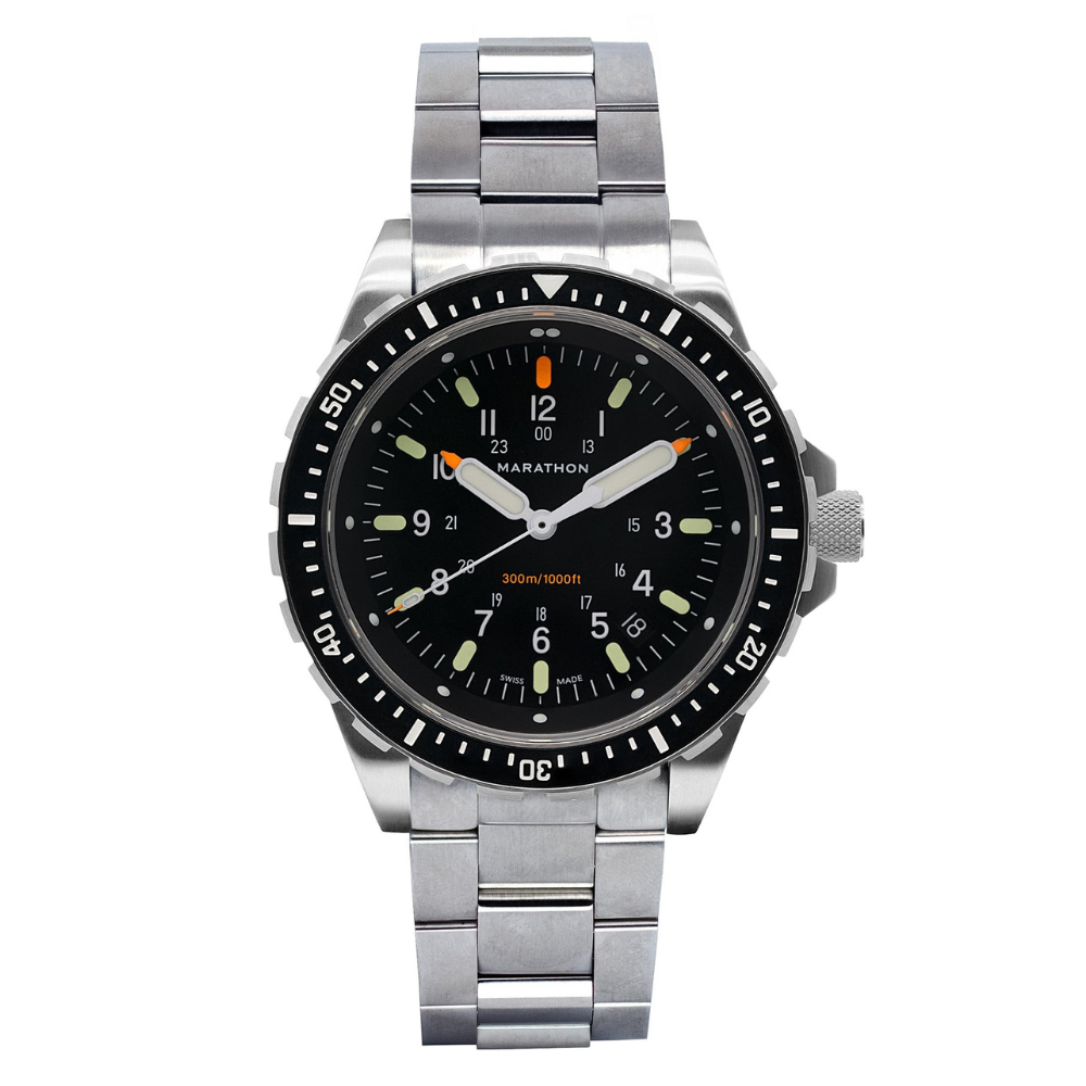 Divers Quartz Jumbo Search and Rescue Black NGM/Steel Bracelet | Matte Black Dia