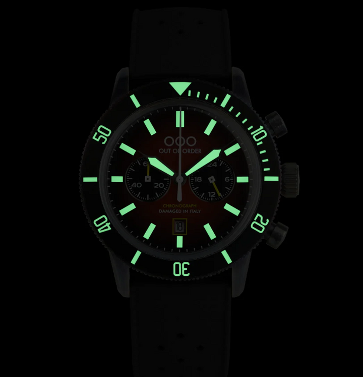 Pilot Chronograph Red/Black Silicone Red Dial