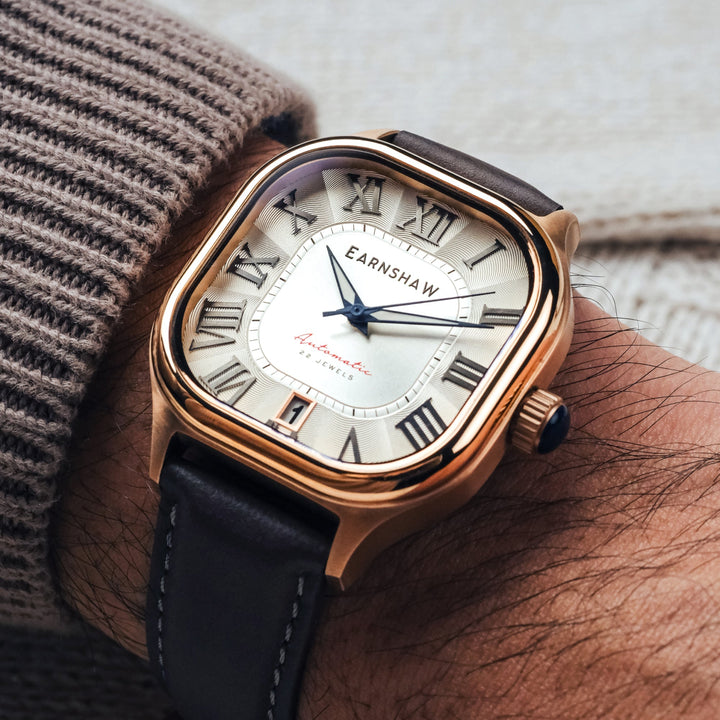 Coussin Automatic White / Grey Genuine Leather | White Dial