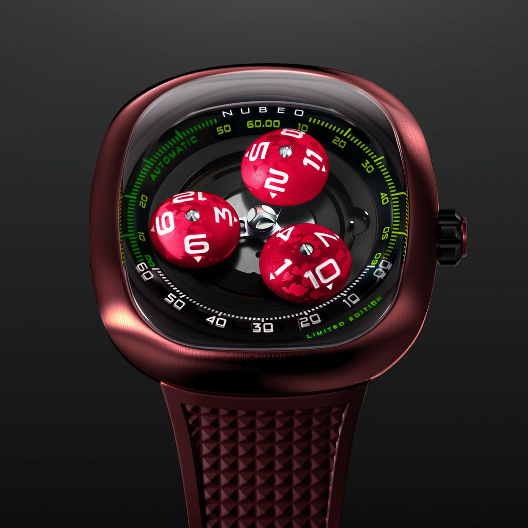 Tri-star Orbit Automatic Limited Edition Black / Rubber Strap Black Dial